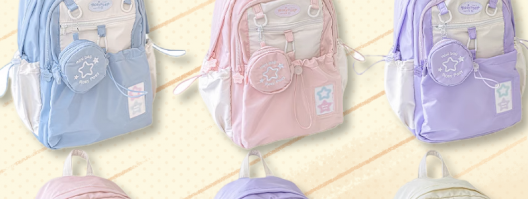 RosyPosy Drawstring Backpack - Creamy Cute and Super Comfy!